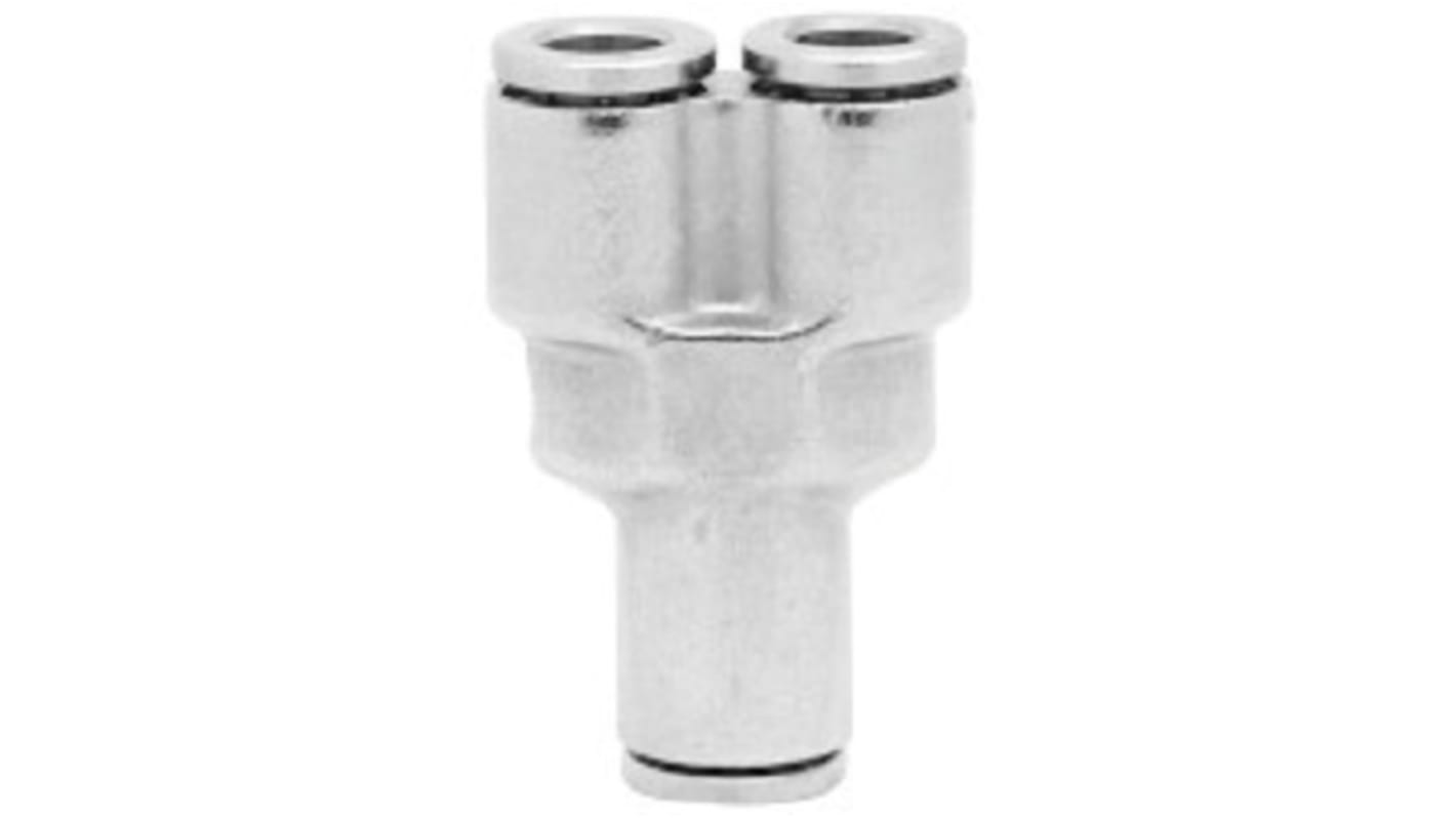 Norgren PNEUFIT 10 Series Straight Fitting, Push In 6 mm to Push In 6 mm, Tube-to-Tube Connection Style, 10082