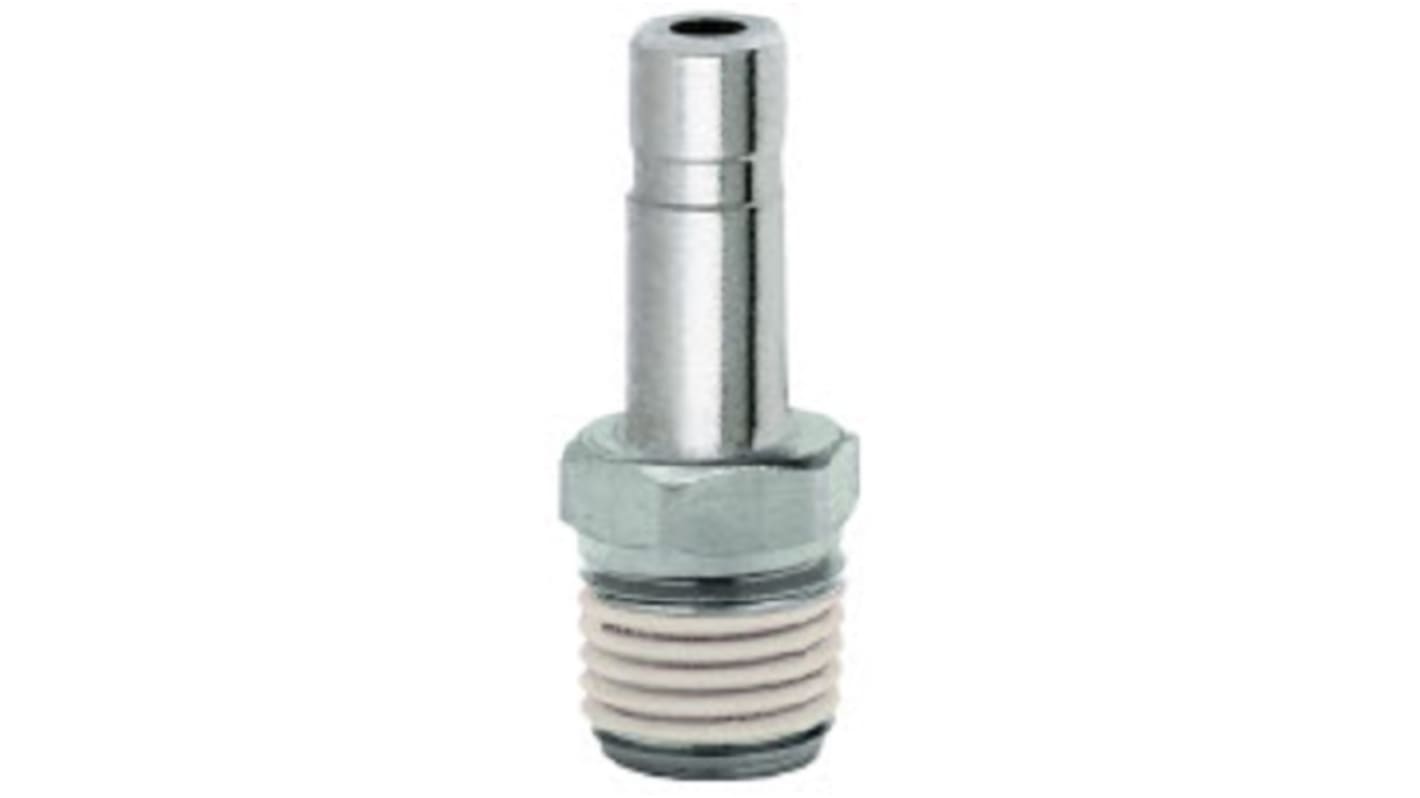 Norgren PNEUFIT 10 Series Straight Threaded Adaptor, R 1/8 Male to Push In 6 mm, Threaded-to-Tube Connection Style,