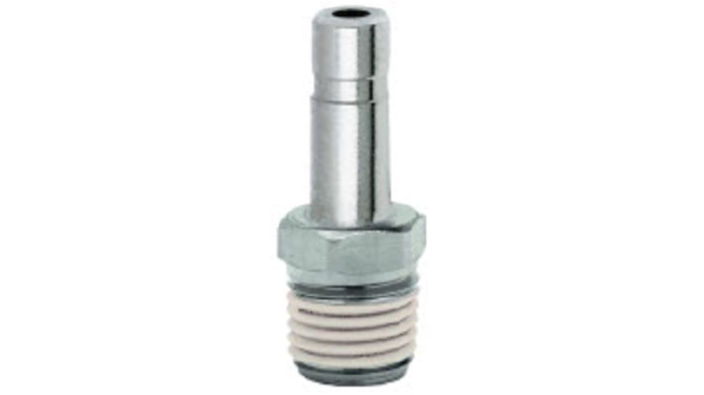 Norgren PNEUFIT 10 Series Straight Threaded Adaptor, R 1/4 Male to Push In 6 mm, Threaded-to-Tube Connection Style