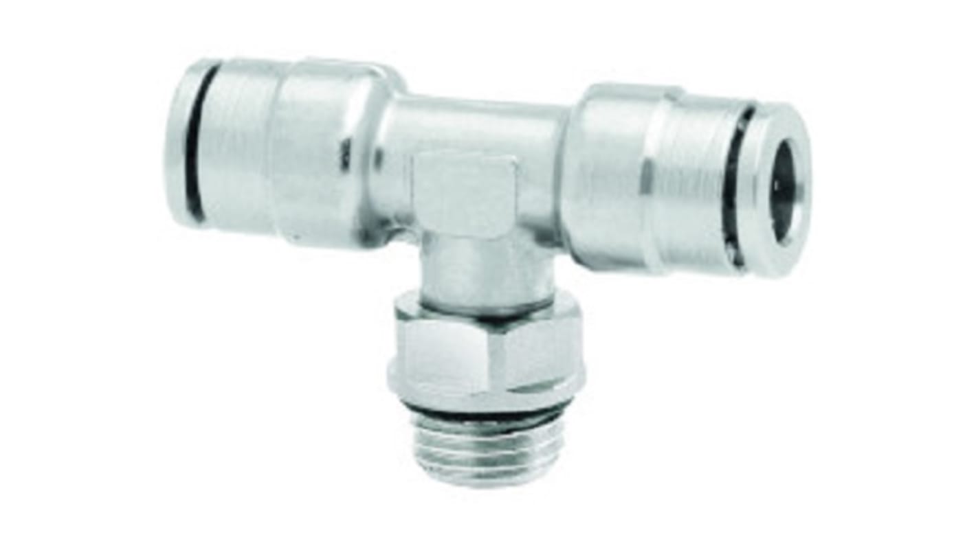 Norgren PNEUFIT 10 Series Straight Threaded Adaptor, G 1/8 Male to Push In 4 mm, Threaded-to-Tube Connection Style