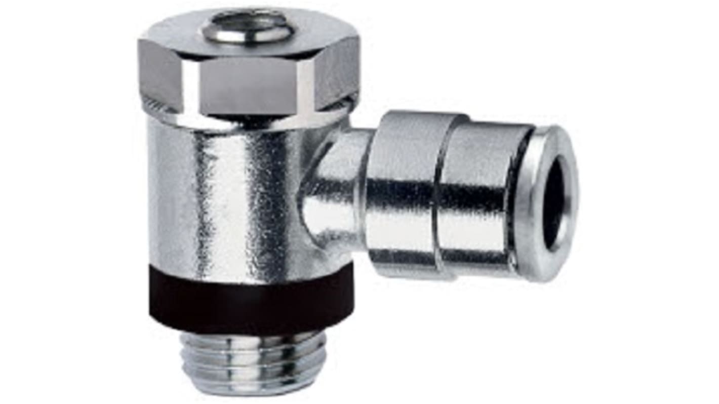 Norgren PNEUFIT 10 Series Straight Threaded Adaptor, G 1/8 Male to Push In 6 mm, Threaded Connection Style