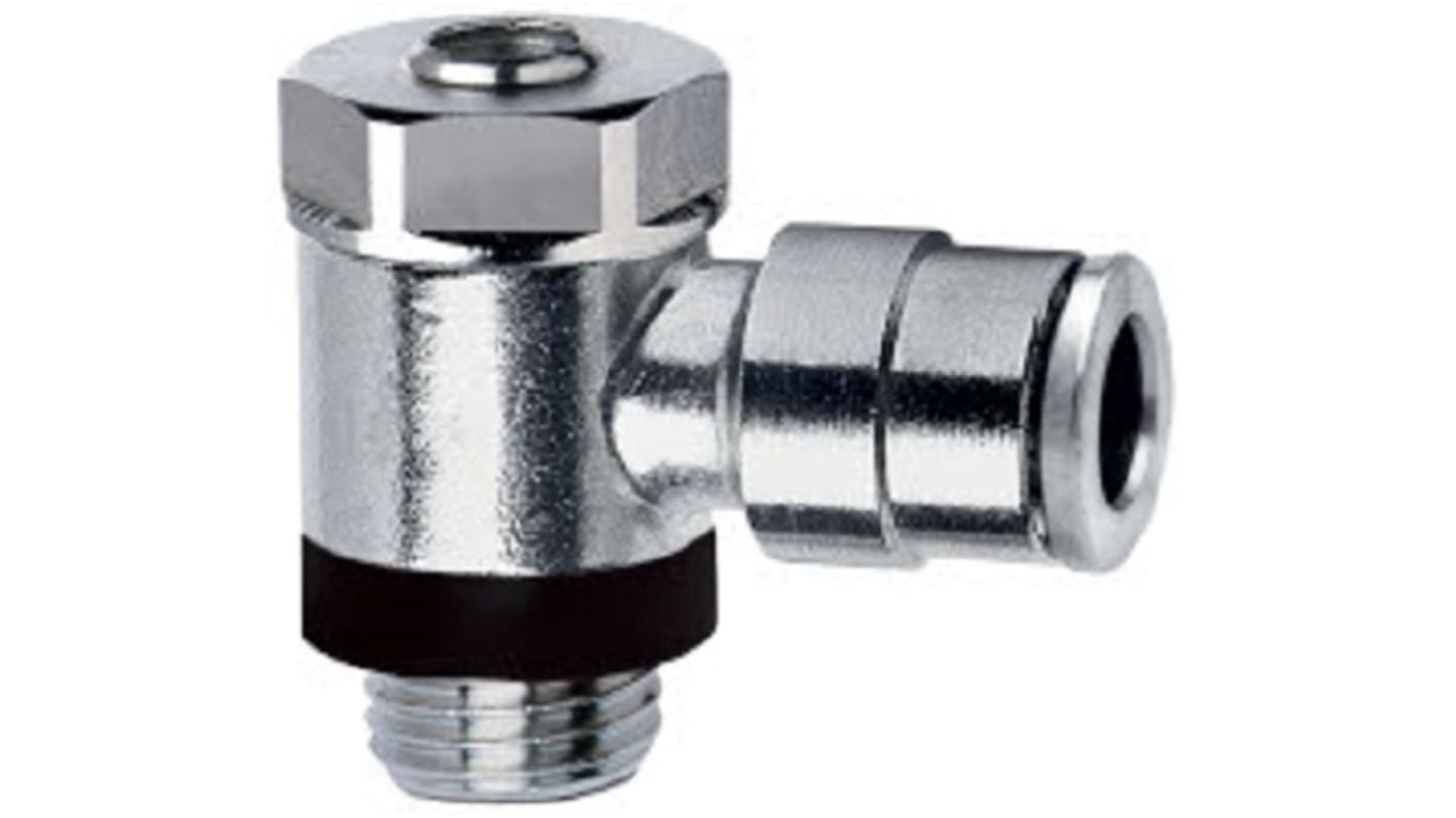 Norgren PNEUFIT 10 Series Straight Threaded Adaptor, G 1/4 Male to Push In 6 mm, Threaded Connection Style