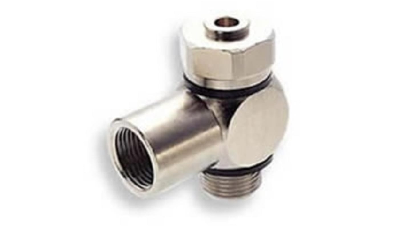 Norgren PNEUFIT 10 Series Straight Threaded Adaptor, G 1/4 Male to G 1/4 Female, Threaded Connection Style, 16K51