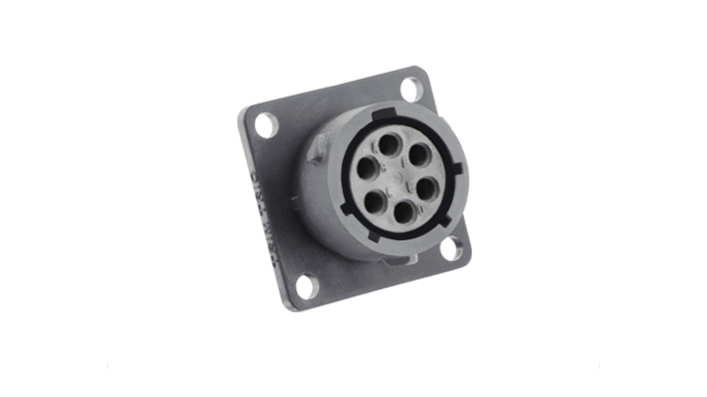 Souriau Circular Connector, 6 Contacts, Cable Mount, Socket