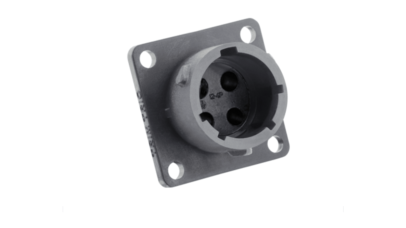 Souriau Circular Connector, 4 Contacts, Cable Mount, Socket