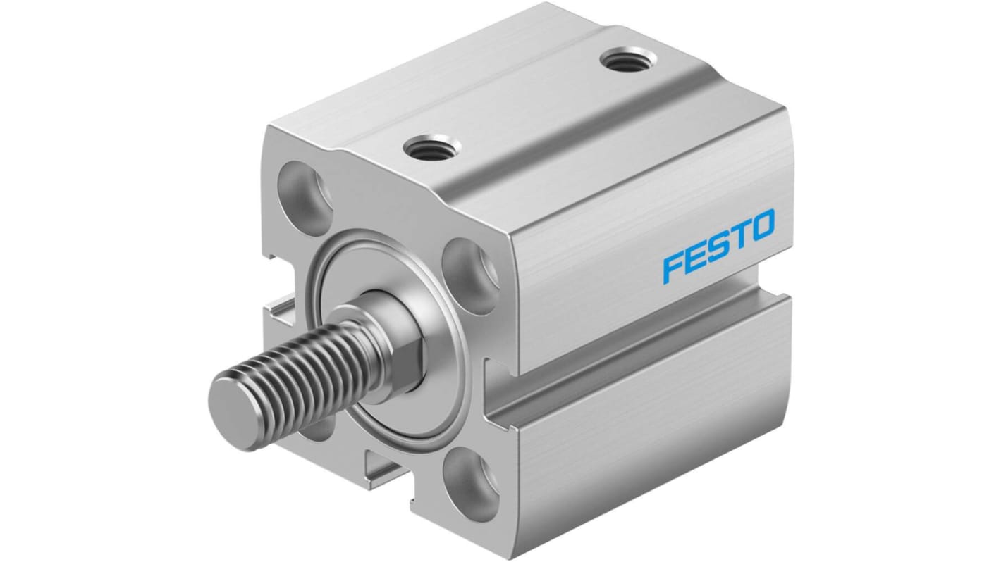 Vérin compact pneumatique Festo ADN-S 8091448 Double Action , alésage de 20mm, course de 10mm