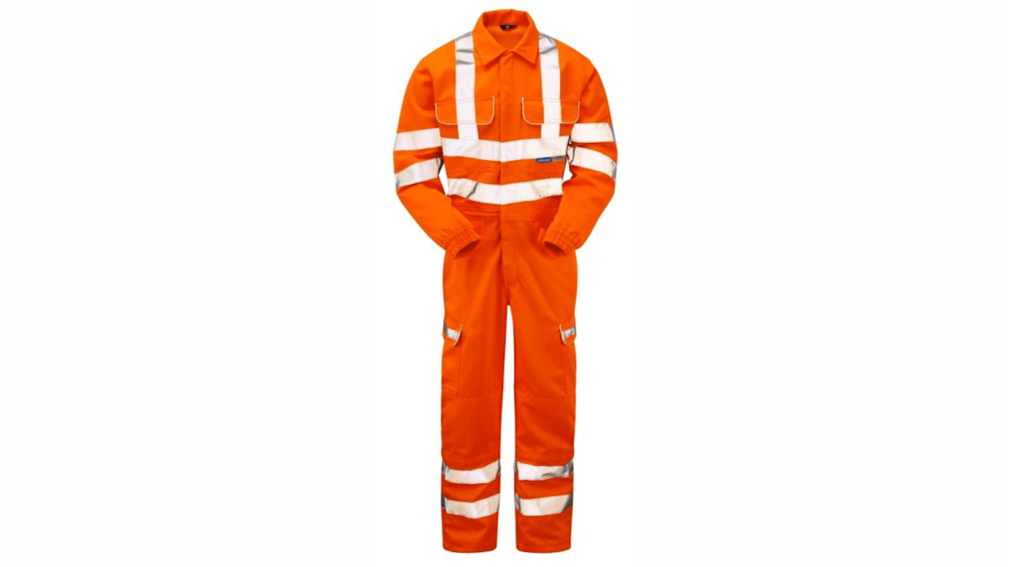 Praybourne Orange Reusable Hi Vis Overalls, XXL