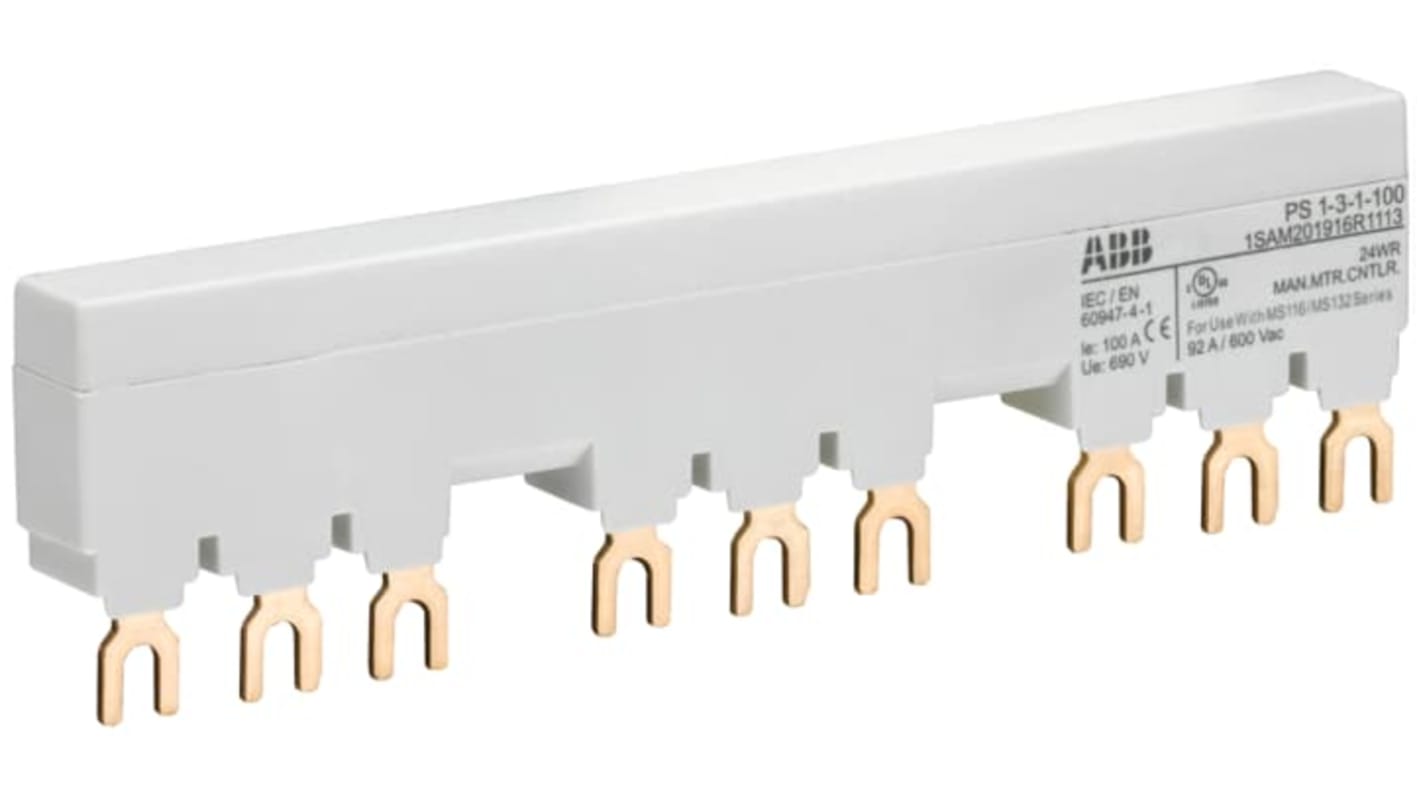 Barra di distribuzione trifase ABB, 690V ca Accessori MS116/MS132