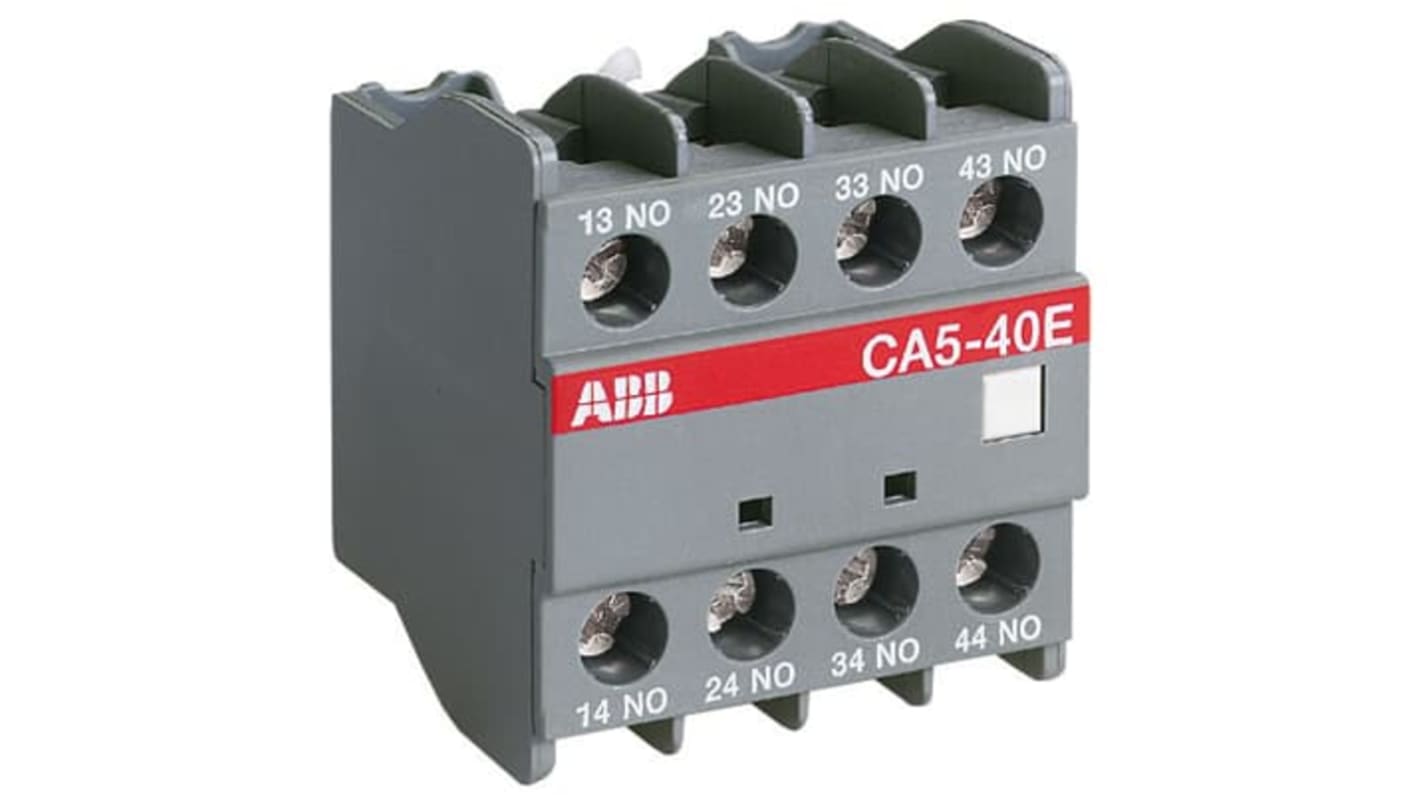 ABB Auxiliary Contact Block, 4 Contact, 1NC + 3NO, Front Mount