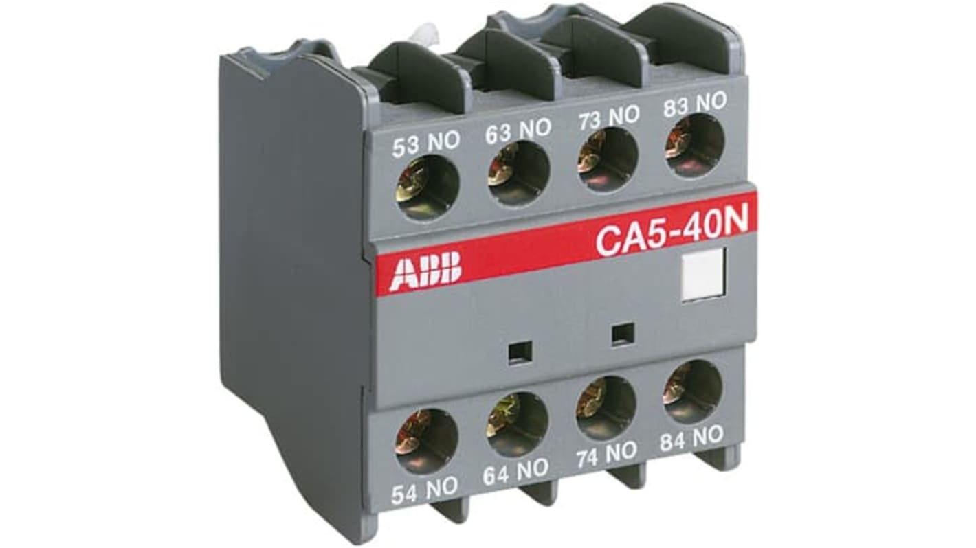 ABB Auxiliary Contact Block, 4 Contact, 1NC + 3NO, Front Mount