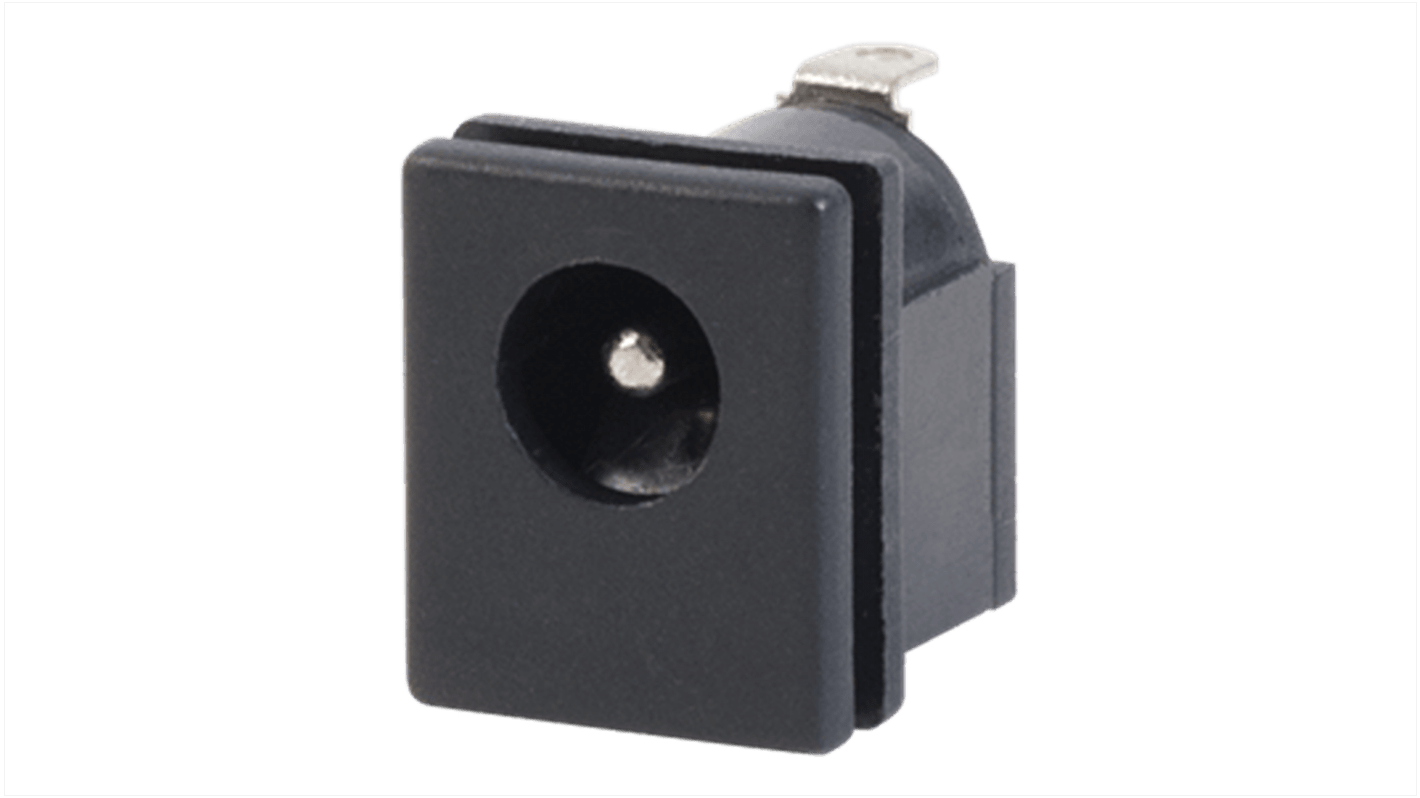 power jack, 2.5 x 5.5 mm, vertical, pane