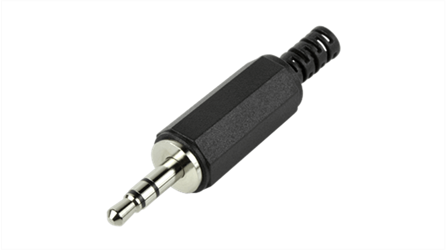 Connettore jack, 3.5 mm, Maschio, Montaggio su cavo