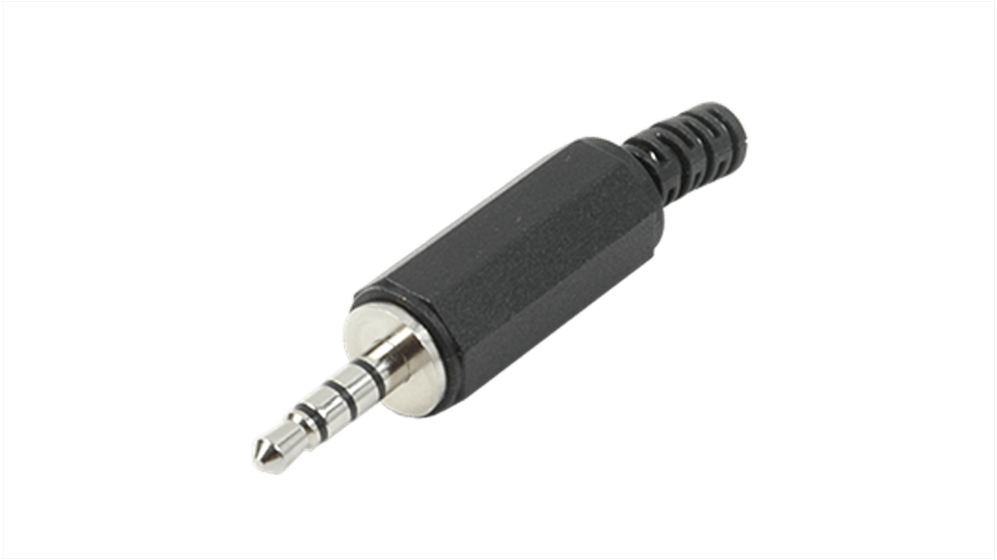 Connettore jack, 3.5 mm, Maschio, Montaggio su cavo