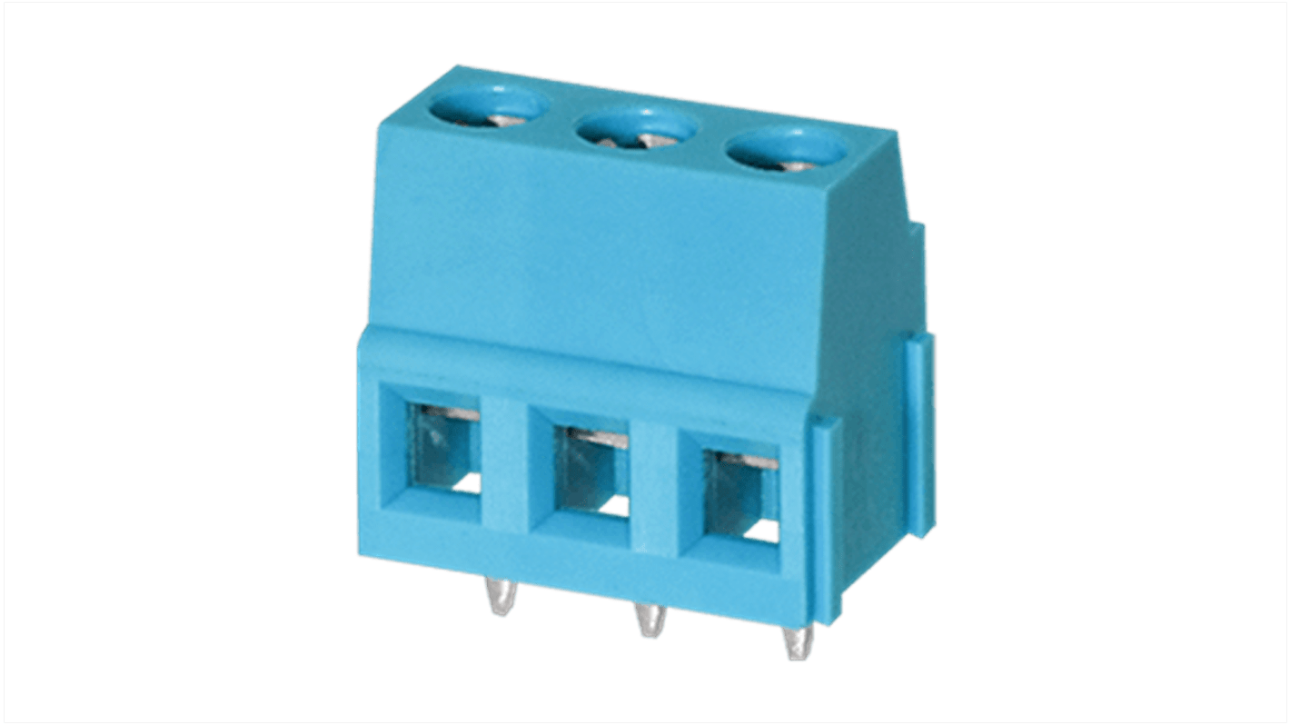 Terminal block, screw type, 5.08 , horiz