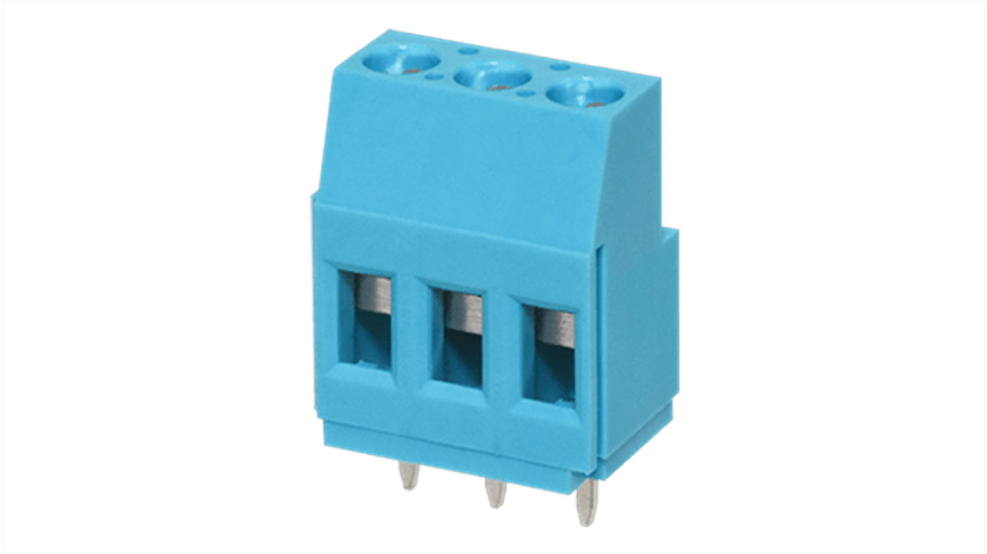 Terminal block, screw type, 5.08 , horiz