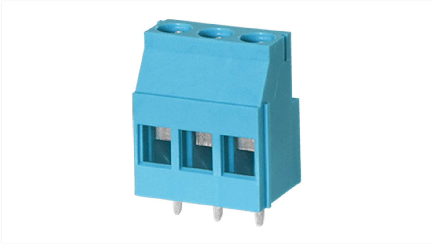 Terminal block, screw type, 5.08 , horiz