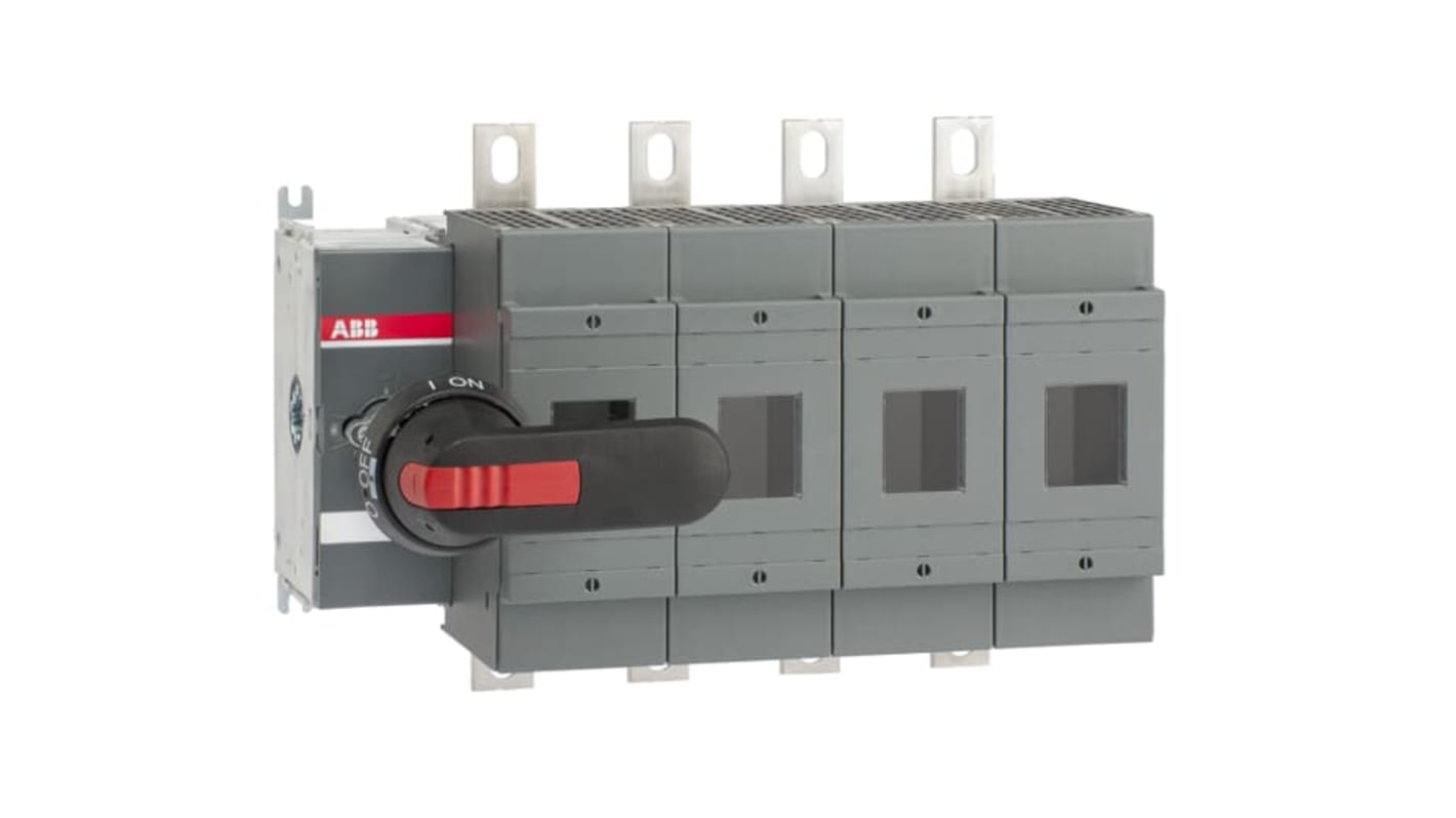 Interruptor seccionador con fusible ABB Bastidor cerrado, 400A, 4, Fusible NH0 400A OS 1SCA