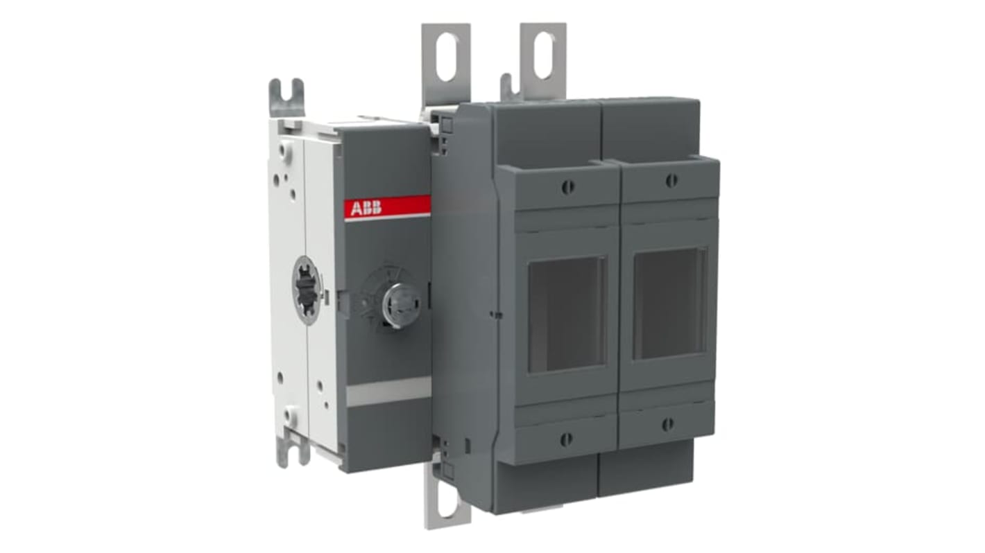 Interruptor seccionador con fusible ABB Bastidor cerrado, 200A, 2, Fusible NH0 200A OS 1SCA