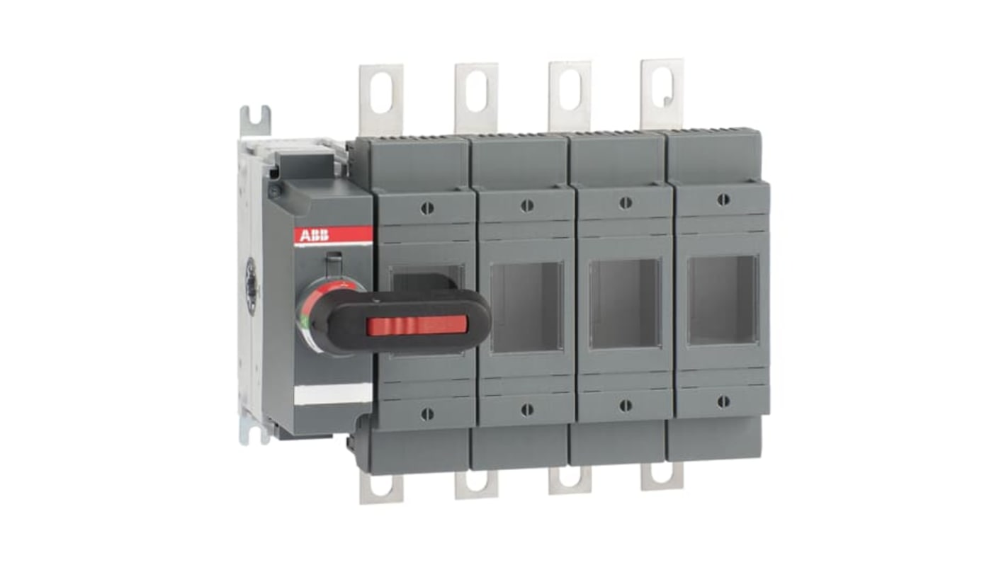 Interruptor seccionador con fusible ABB Bastidor cerrado, 200A, 4, Fusible B1-B2 200A OS 1SCA