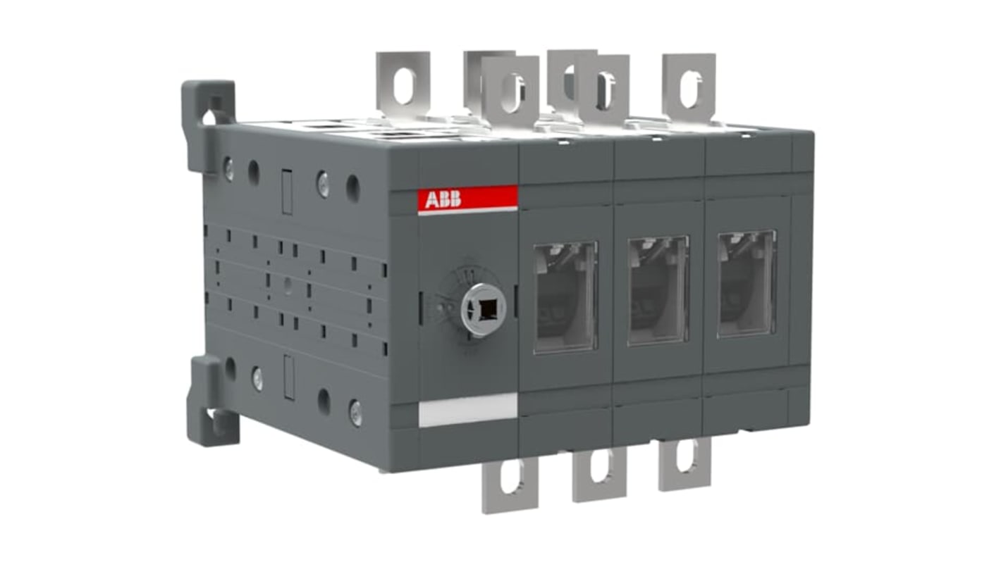 Interruptor seccionador con fusible ABB Bastidor cerrado, 200A, 3 200A Interruptores de transferencia manual 1SCA