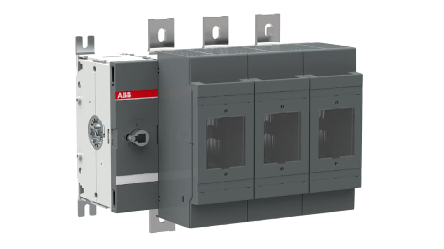 Interruptor seccionador con fusible ABB Bastidor cerrado, 630A, 3, Fusible NH3 630A OS 1SCA02