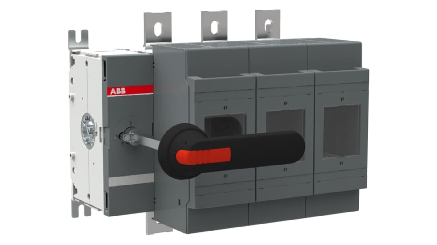 Interruptor seccionador con fusible ABB Bastidor cerrado, 570A, 3 630A OS 1SCA02