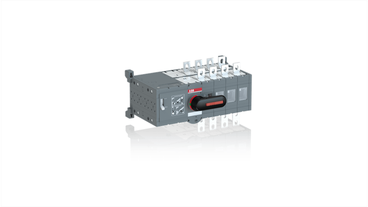 Interruptor seccionador ABB Bastidor cerrado, 400A, 4 400A Interruptores de transferencia motorizados 1SCA02