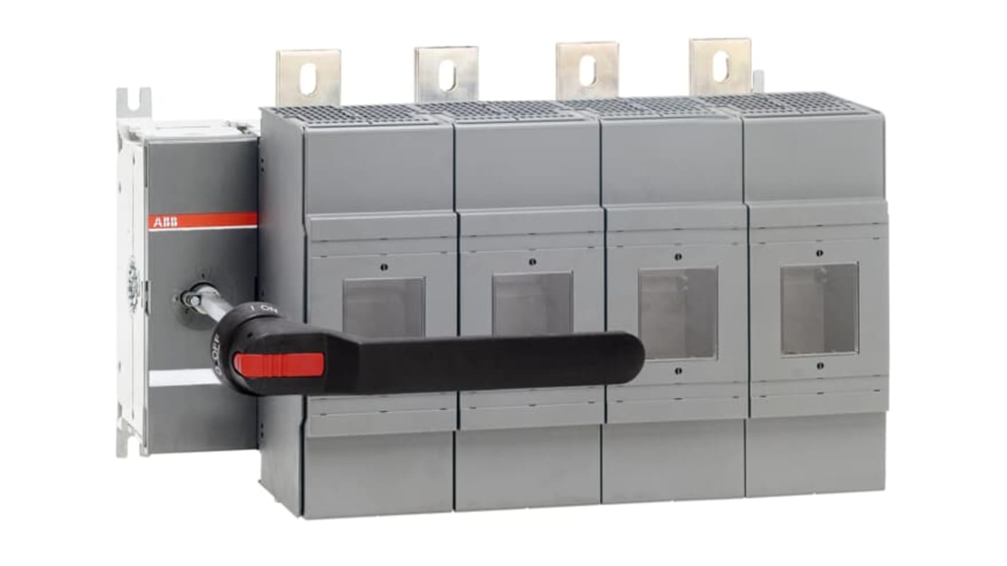ABB Fuse Switch Disconnector, 4 Pole, 1250A Max Current, 1250A Fuse Current