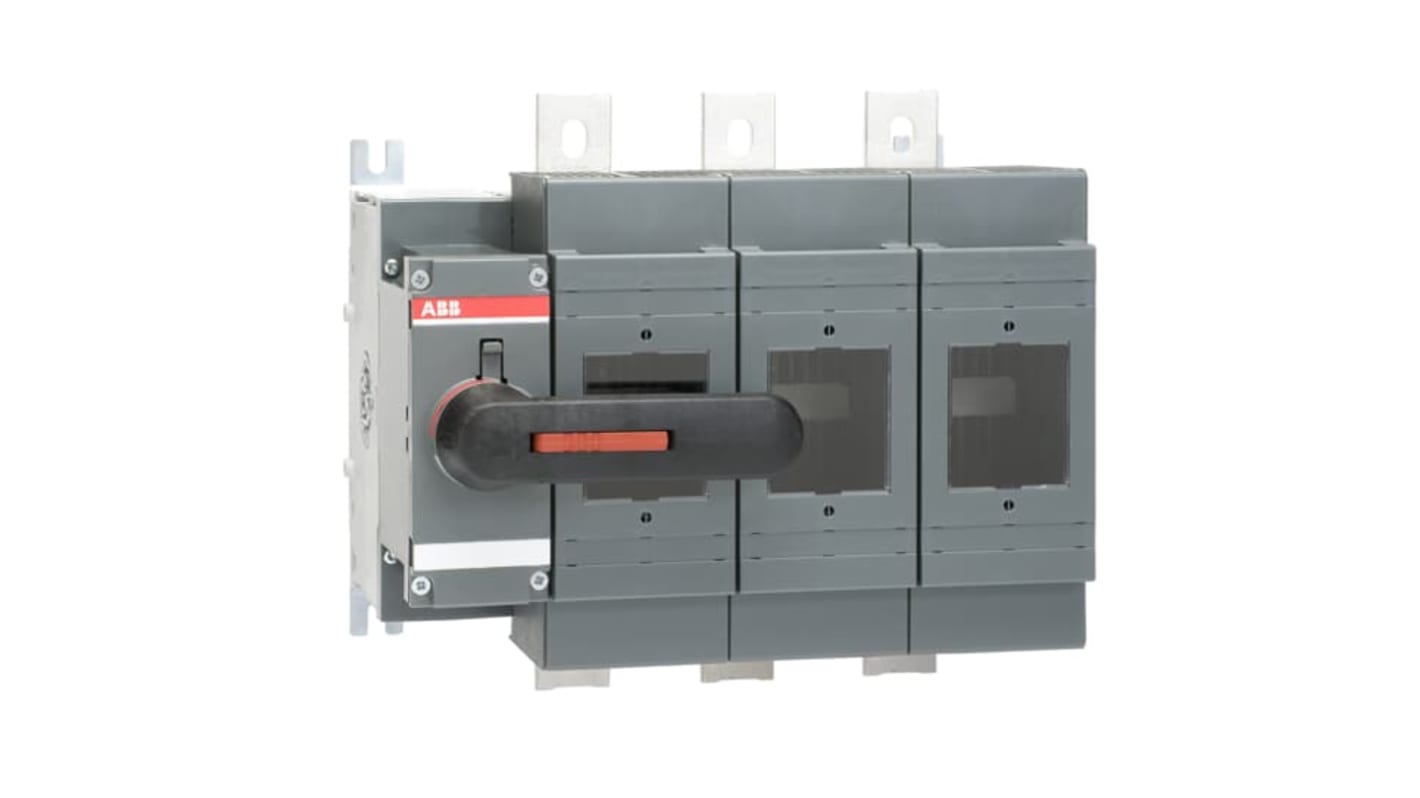 Interruptor seccionador con fusible ABB Bastidor cerrado, 800A, 3, Fusible NH3 800A OS 1SCA10