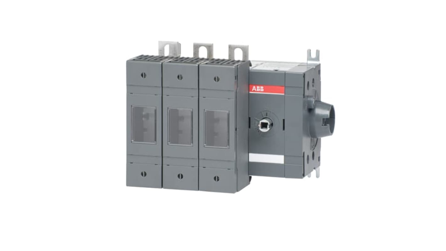 Interruptor seccionador con fusible ABB Bastidor cerrado, 125A, 3, Fusible NH00, NH000 125A OS 1SCA11