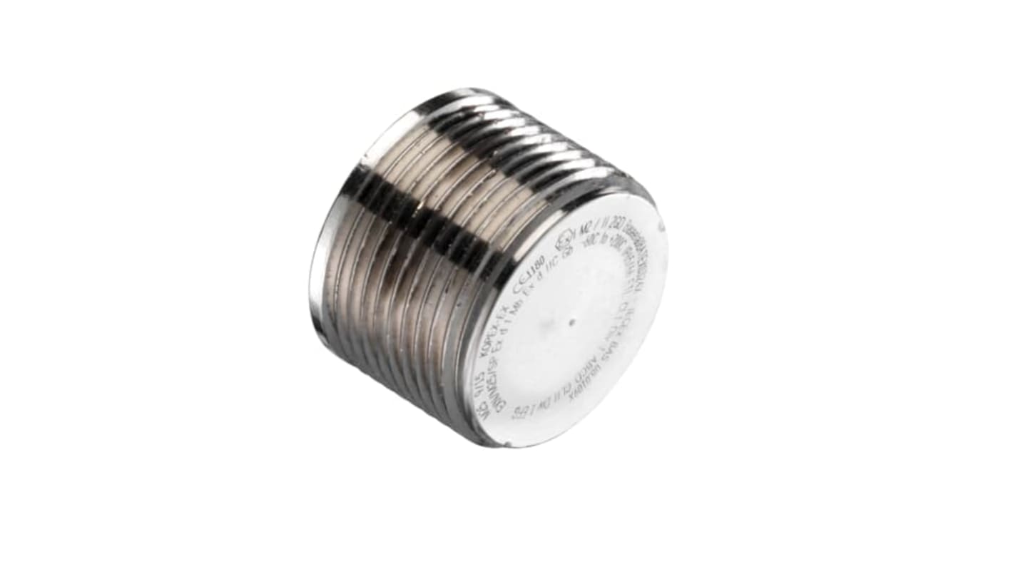 ABB Stopping Plug, M20, Nickel Plated Brass, Threaded