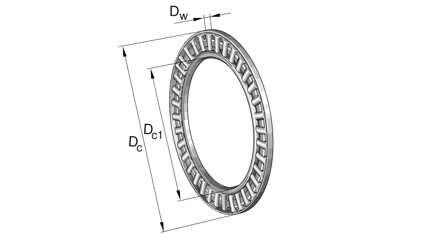 Rodamiento de rodillos de aguja INA, Ø int. 25mm, Ø ext. 42mm