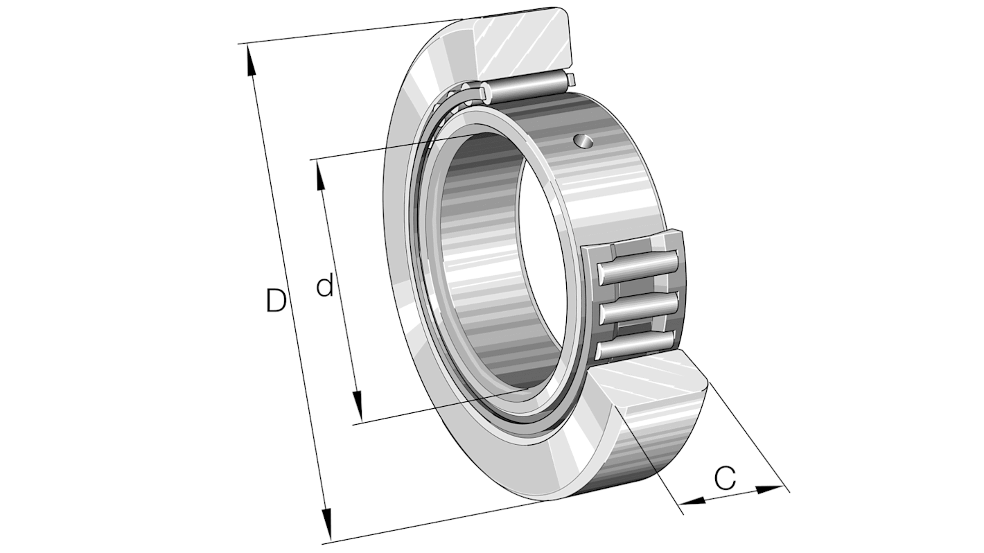 Galet INA, 35mm X 11.8mm, Type Concentrique