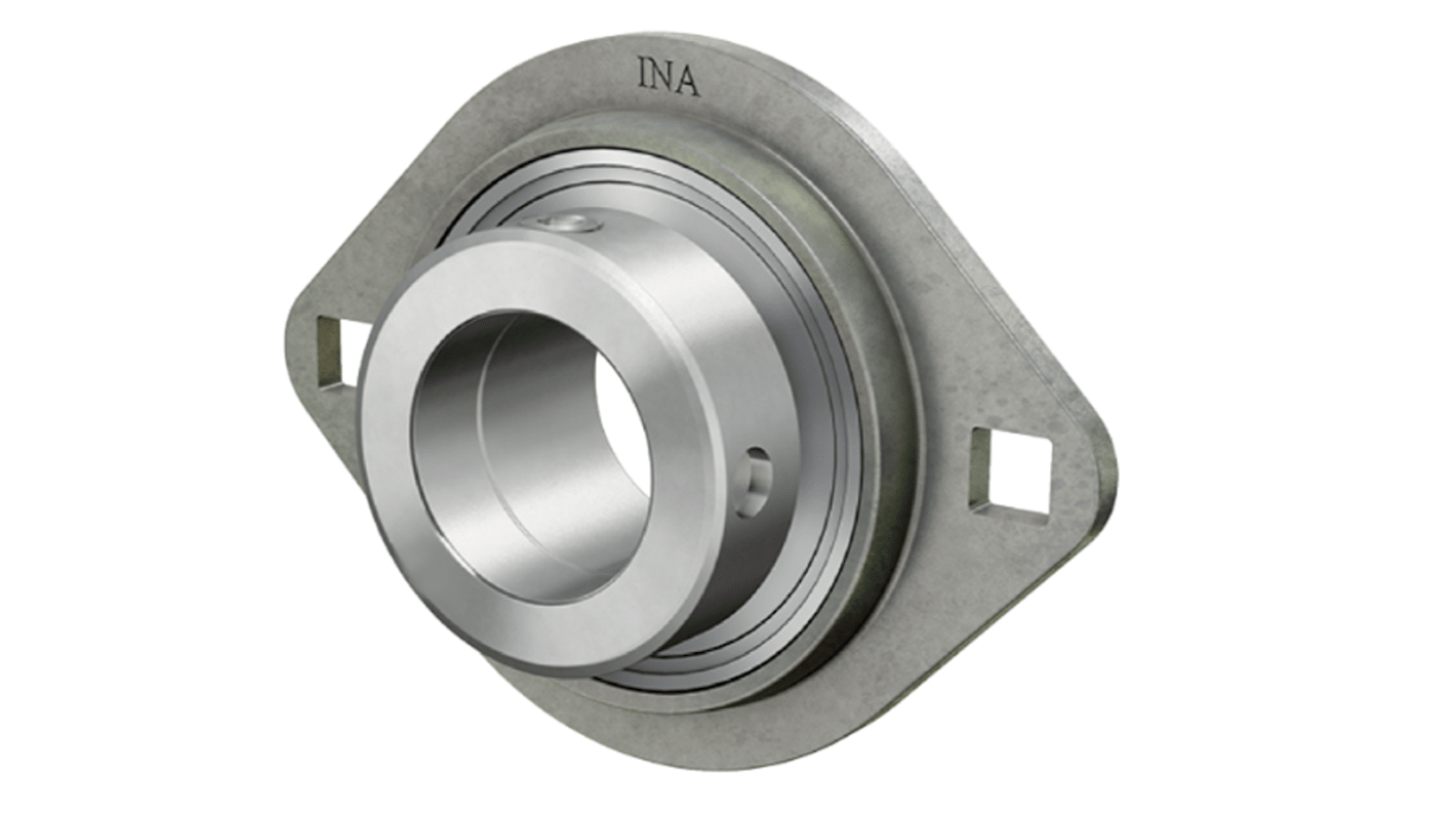 2 Hole Flange Bearing Unit, RAT20-XL, 20mm ID