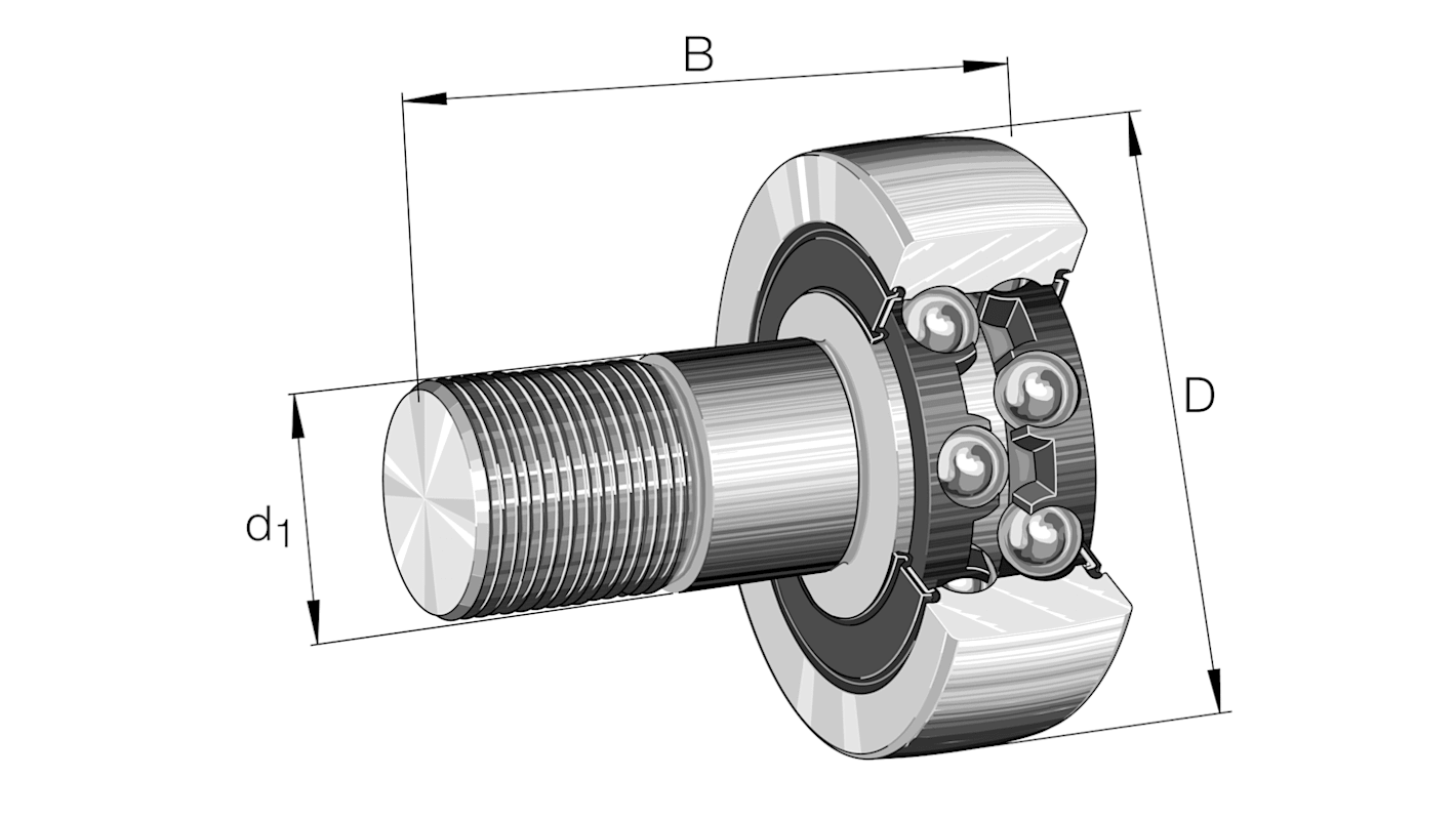 Stud Type Track Roller Track Roller KR52012RS, 35mm OD RS