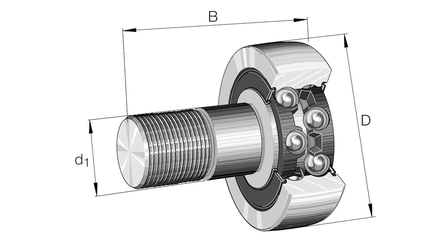 Stud Type Track Roller Track Roller KR5201-2RS, 35mm OD