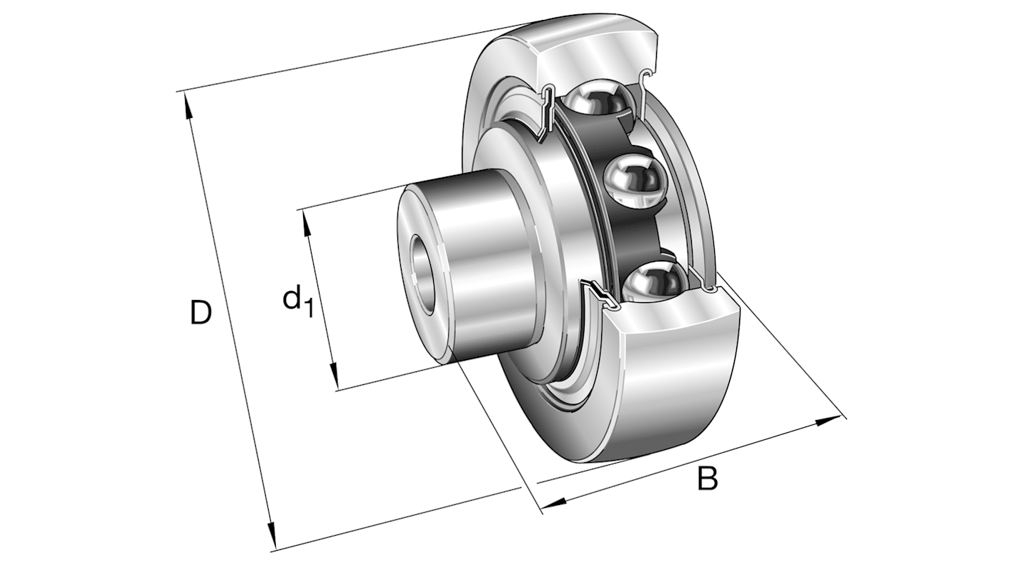 Galet INA, 72mm X 38.7mm, Type Concentrique