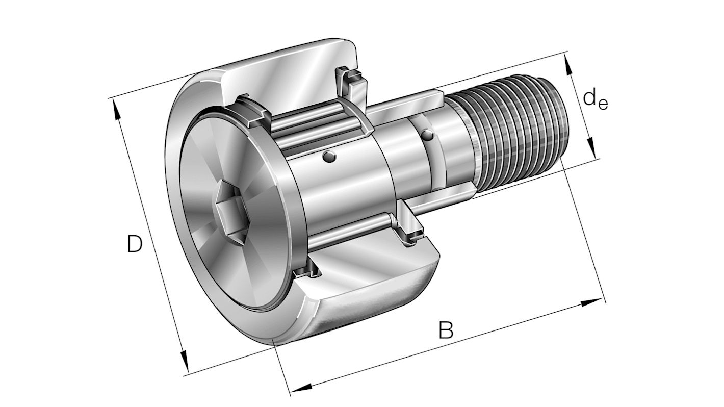 Galet INA, 40mm, Type Gallet de came de type fileté