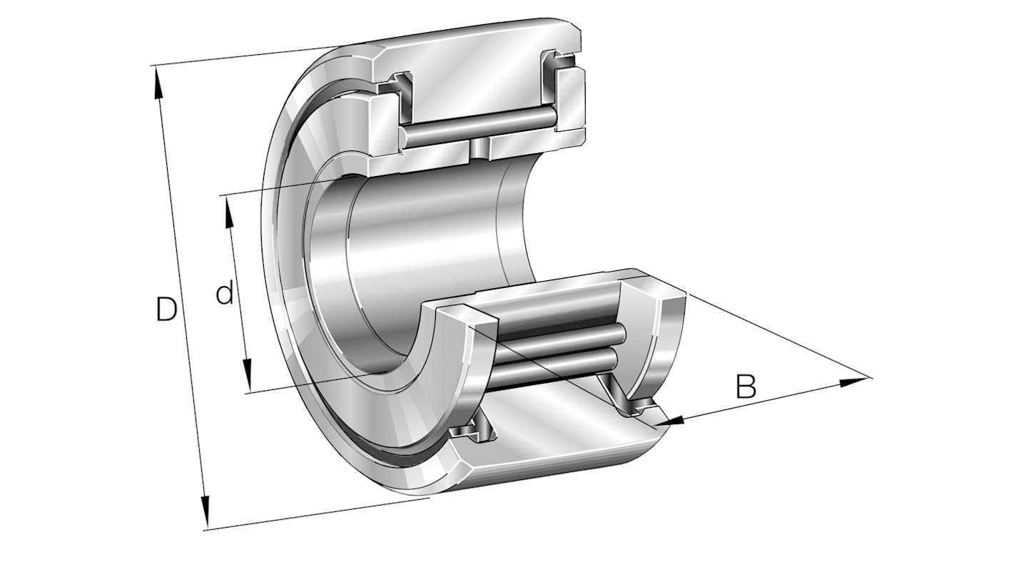 Galet INA, 19mm, Type Gallet de came de type douille