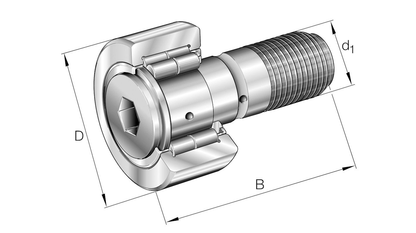 Stud Type Track Roller Track Roller NUKR40-A-NMT, 40mm OD