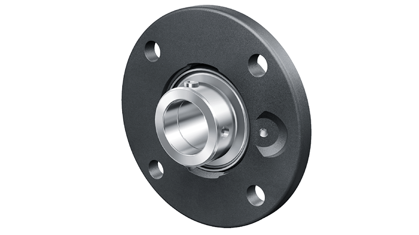 INA 4-Loch Flanschlager aus Gusseisen, Innen-Ø 60mm, 77.9mm x 195mm