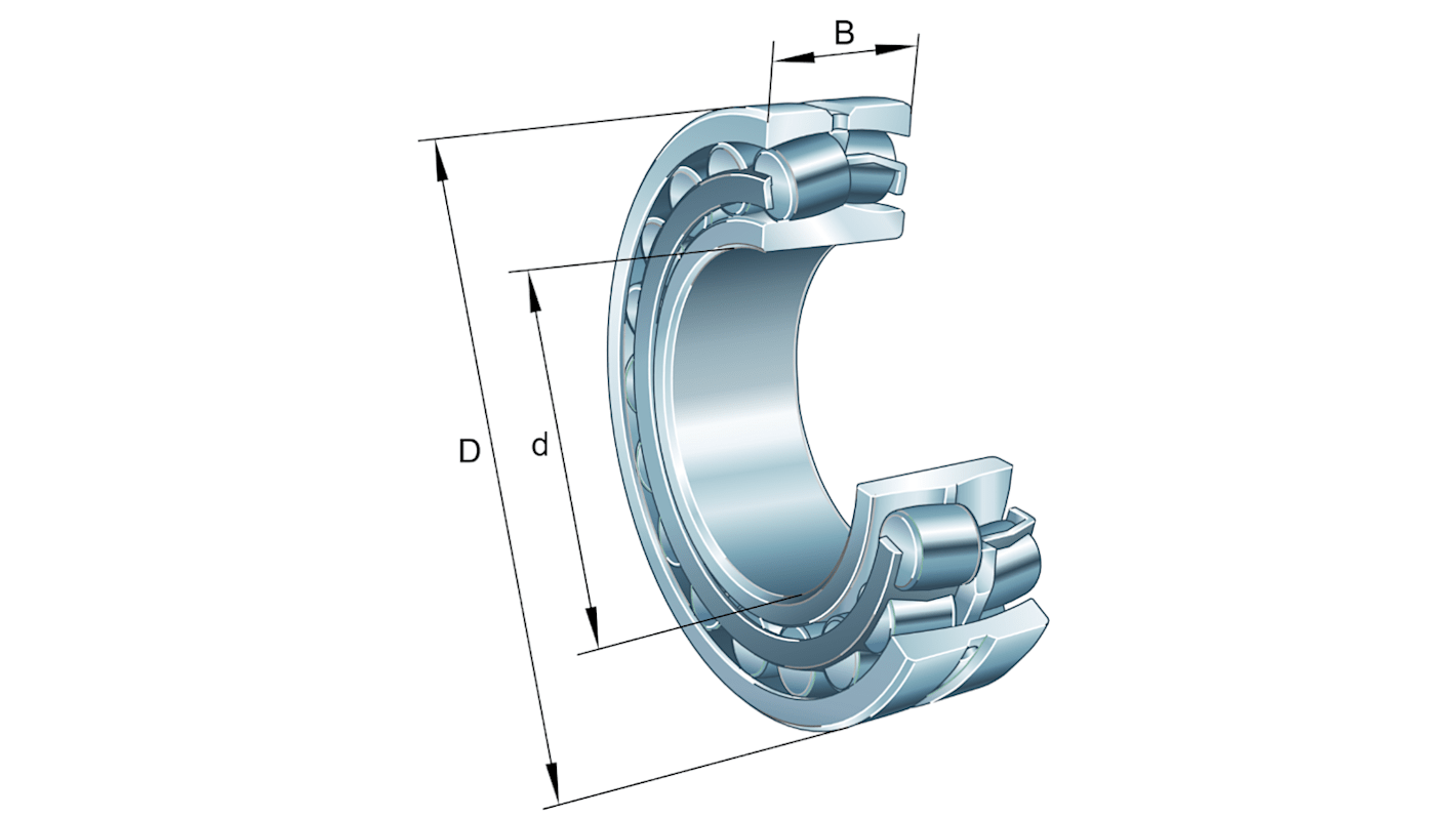 Cuscinetto a rullo FAG, Ø int. 70mm, Ø est. 125mm, guida larga 31mm