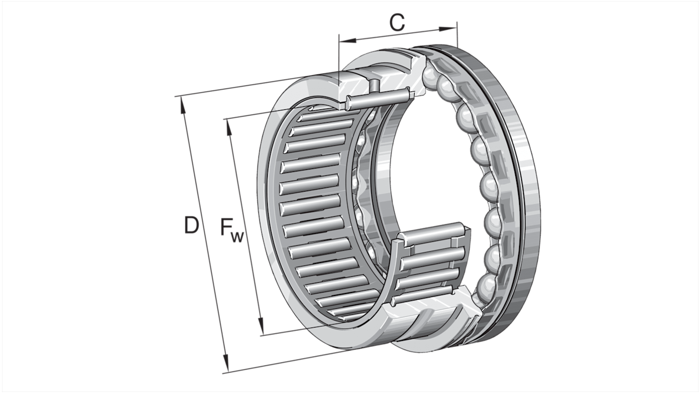 INA NKX30XL 30mm I.D Roller Bearing, 42mm O.D RS