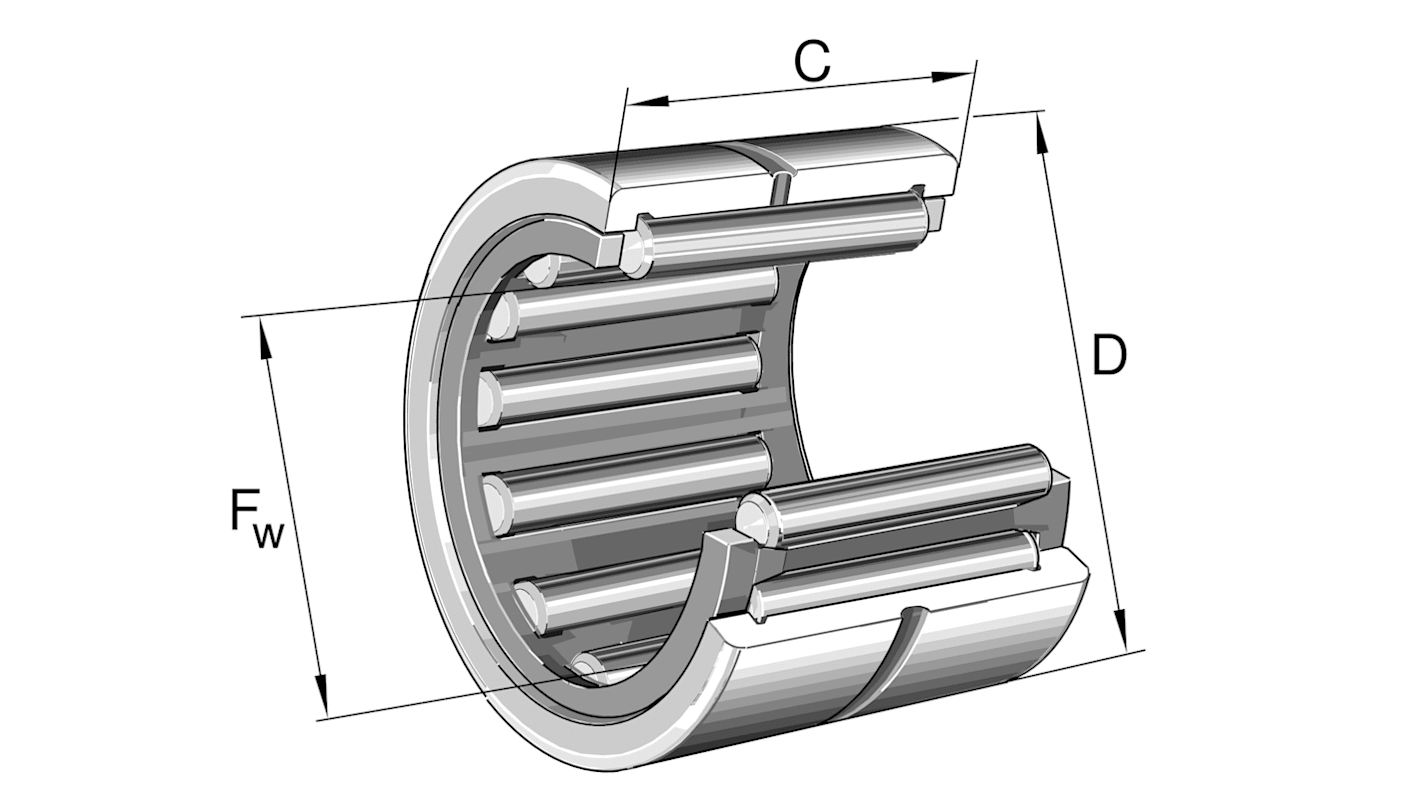 Rodamiento de rodillos Cilíndrico INA, Ø int. 68mm, Ø ext. 85mm, ancho 25mm