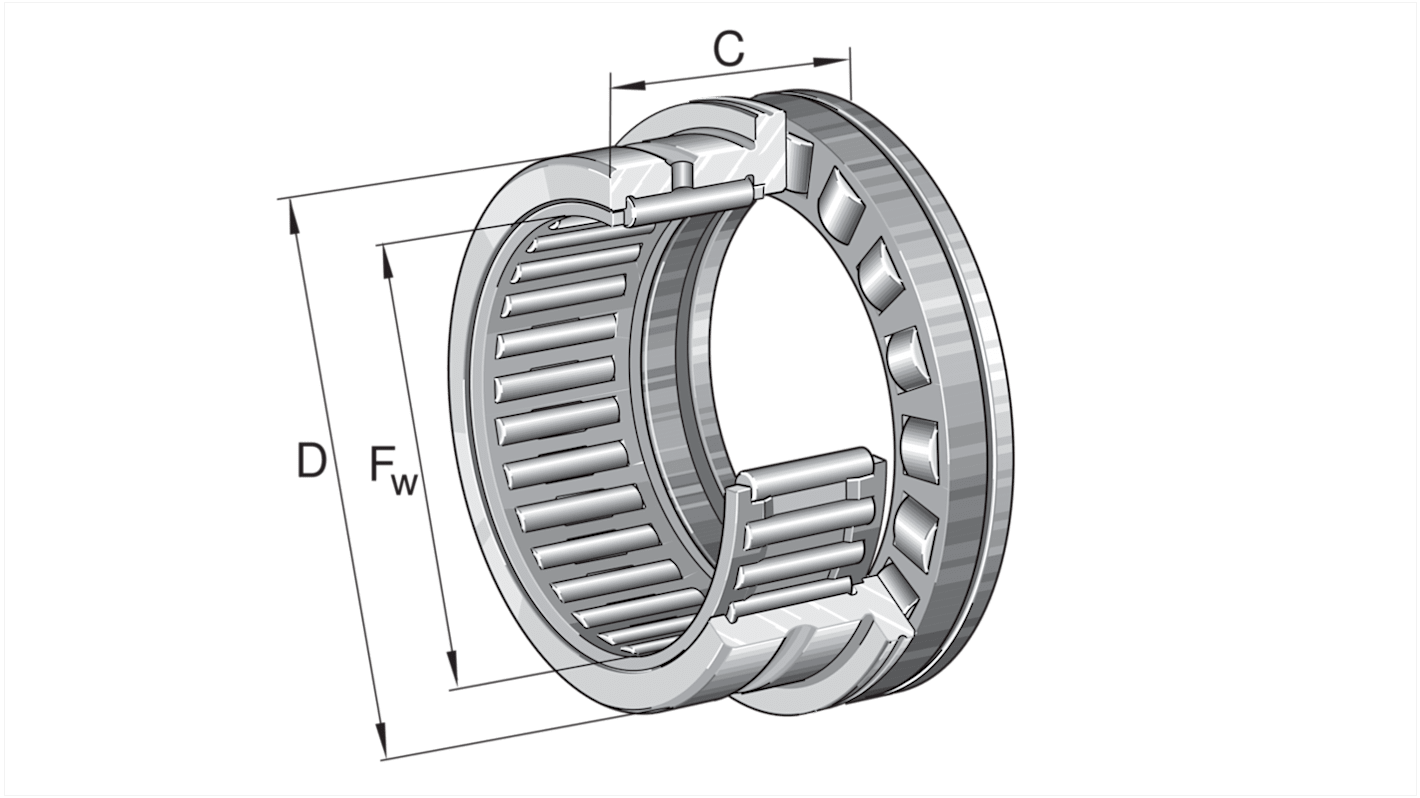 INA NKXR15ZXL 15mm I.D Needle Roller Bearing, 24mm O.D RS