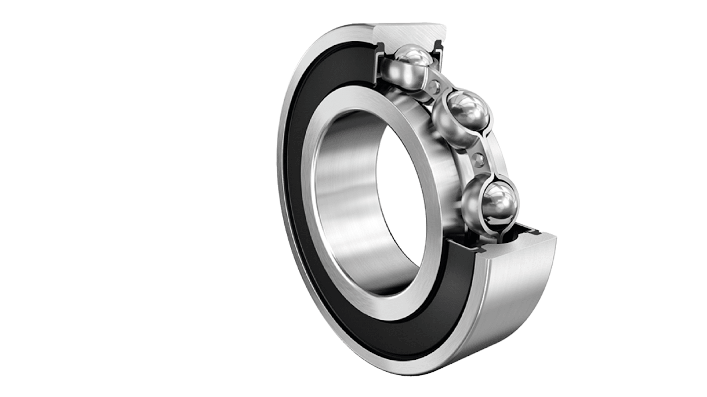 FAG S6207-2RSR-HLC Single Row Deep Groove Ball Bearing- Both Sides Sealed 35mm I.D, 72mm O.D