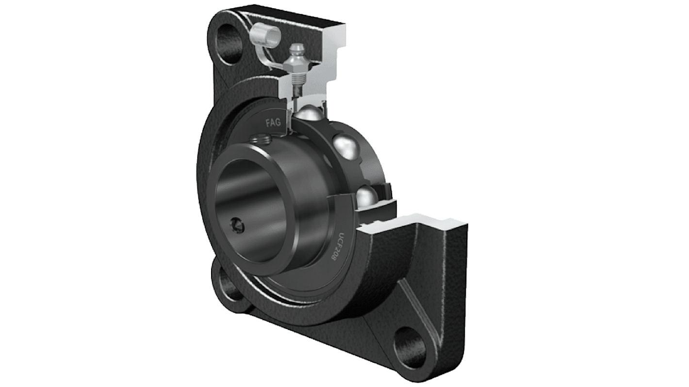 4 Hole Flange Bearing Unit, UCF211-J7, 55mm ID