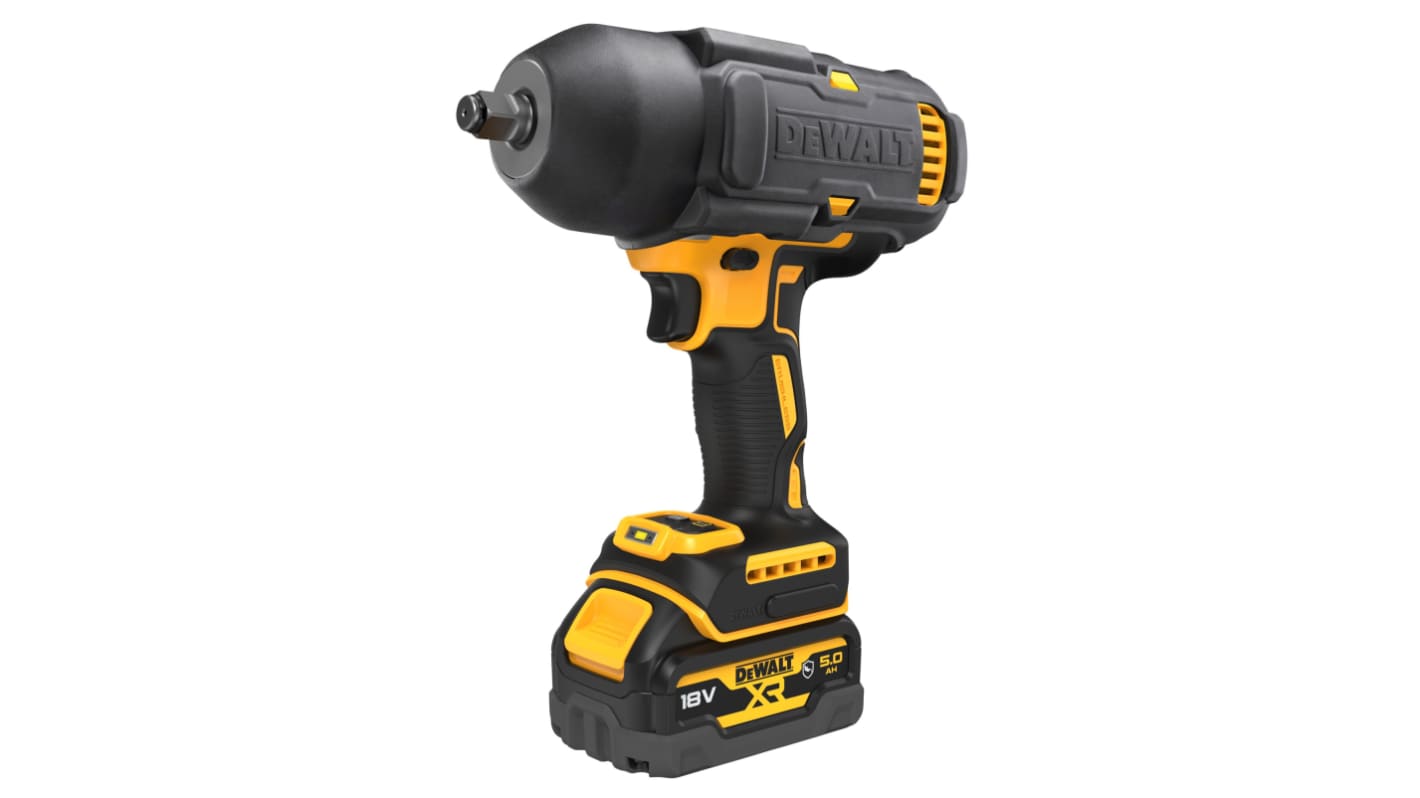 DeWALT 1/2 in 18V, 5Ah Impact Wrench, Euro Plug