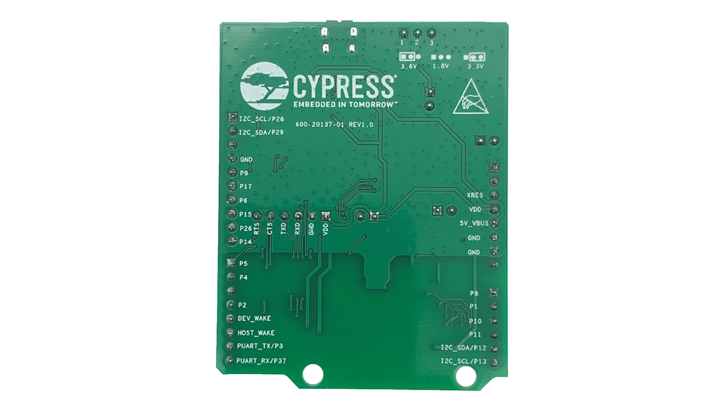 Placa de evaluación Bluetooth Placa de desarrollo Infineon CYBT-263065-EVAL, frecuencia 2.4GHz