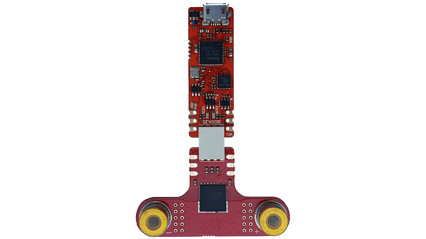 Placa de evaluación Sensor de corriente magnético Infineon TLI4971-A120T, XMC1100 - TLI4971MS2GOTOBO1, para usar con